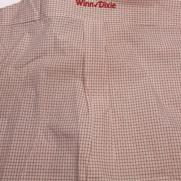 Winn-Dixie Button Down Shirt XL 18 White w/ Red Check Pattern NWT Classic Fit - Picture 4 of 9